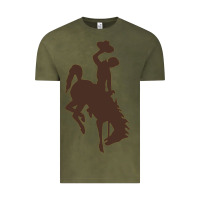 Vintage Olive wyoming athletics Vintage Tee - linhVisuals