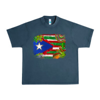 Midnight Navy Mexico and Puerto Rico flag Urban Heavy Tee - texasbilliewilder