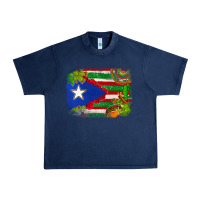 Navy Mexico and Puerto Rico flag Urban Heavy Tee - texasbilliewilder