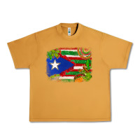Peanut Butter Mexico and Puerto Rico flag Urban Heavy Tee - texasbilliewilder