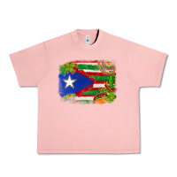 Mexico And Puerto Rico Flag Urban Heavy Tee | Teevron