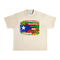 Sandshell Mexico and Puerto Rico flag Urban Heavy Tee - texasbilliewilder