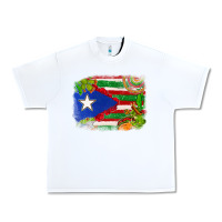 White Mexico and Puerto Rico flag Urban Heavy Tee - texasbilliewilder