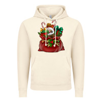Vintage Artic Chrismas Santa claus bag Vintage Hoodie - NancyCooperArtShop