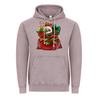 Vintage Zinc Chrismas Santa claus bag Vintage Hoodie - NancyCooperArtShop