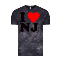 Cloud Black i love nj Vintage Tee - linhVisuals