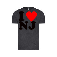 Vintage Black i love nj Vintage Tee - linhVisuals