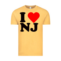 Vintage Mustard i love nj Vintage Tee - linhVisuals