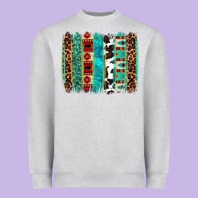 Western Brushstroke Heavyweight Sweatshirt Designed By Oliviacreatesart