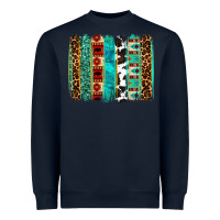 Navy western brushstroke Heavyweight Sweatshirt - OliviaCreatesArt