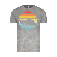 Boat T  Shirt Boat Trip Silhouette On A Distressed Retro Sunset Produc Vintage Tee | Teevron