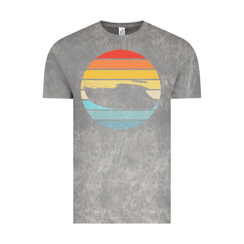 Boat T  Shirt Boat Trip Silhouette On A Distressed Retro Sunset Produc Vintage Tee by linhVisuals | Teevron