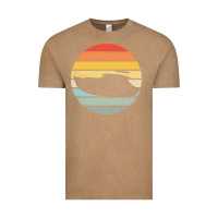 Vintage Coffee boat t  shirt boat trip silhouette on a distressed retro sunset produc Vintage Tee - linhVisuals