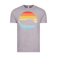 Vintage Zinc boat t  shirt boat trip silhouette on a distressed retro sunset produc Vintage Tee - linhVisuals