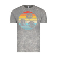 Cloud Rock bocce ball t  shirt bocce ball silhouette on a distressed retro sunset Vintage Tee - linhVisuals