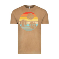 Vintage Camel bocce ball t  shirt bocce ball silhouette on a distressed retro sunset Vintage Tee - linhVisuals