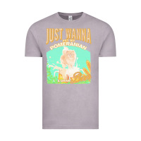 Vintage Zinc pommeranian t  shirt dog owner, just wanna pet my pommeranian & drink Vintage Tee - linhVisuals