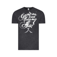 Vintage Black brain cancer t  shirt cancer can kiss my ass! brain ( gray ribbon) t Vintage Tee - linhVisuals