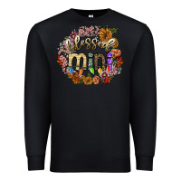 Black blessed mini Premium Sweatshirt - SublimationCraftShop
