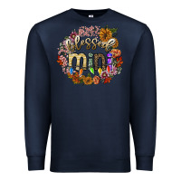 Navy blessed mini Premium Sweatshirt - SublimationCraftShop