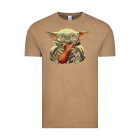 Vintage Coffee baby yoda hug violin [tb] Vintage Tee - linhVisuals