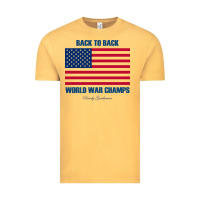 Vintage Mustard back to back world war champs back [tw] Vintage Tee - linhVisuals