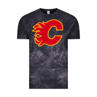 Cloud Black the-flames-calgary-sports Vintage Tee - linhVisuals