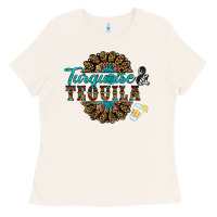 Bone turquoise gemstone and taquila Ladies Tee - RanaPortraitStore