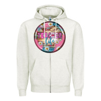 Oatmeal Heather teacher life earrings Zipper Hoodie - BundleAndBundleShop