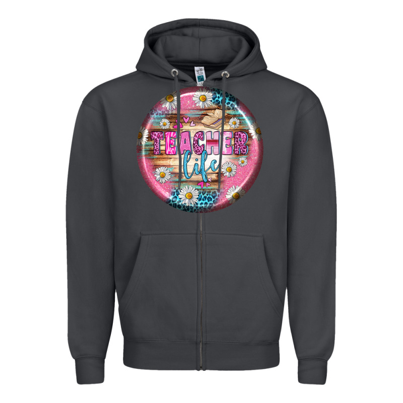 Teacher Life Earrings Zipper Hoodie by BundleAndBundleShop | Teevron
