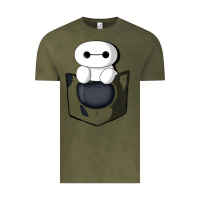 Vintage Olive baymax in pocket Vintage Tee - linhVisuals