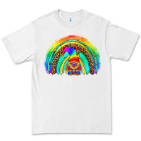 White LGBTQ Pride Gnome Rainbow Premium Tee - BundleAndBundleShop