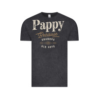 Vintage Black Mens Pappy Because Grandpa Is For Old Guys Funny Vintage Tee - linhVisuals