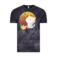 Cloud Black cat t  shirt ramen noodles kawaii cat t  shirt Vintage Tee - linhVisuals