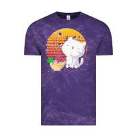 Cloud Purple cat t  shirt ramen noodles kawaii cat t  shirt Vintage Tee - linhVisuals