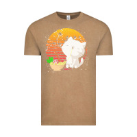 Vintage Coffee cat t  shirt ramen noodles kawaii cat t  shirt Vintage Tee - linhVisuals