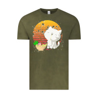 Vintage Olive cat t  shirt ramen noodles kawaii cat t  shirt Vintage Tee - linhVisuals