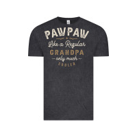 Vintage Black Mens Pawpaw Like a Regular Grandpa Funny Fathers Day Vintage Tee - linhVisuals