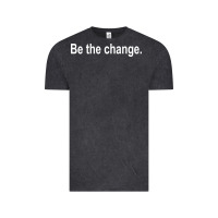 Vintage Black be the change [tb] Vintage Tee - linhVisuals