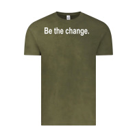Vintage Olive be the change [tb] Vintage Tee - linhVisuals