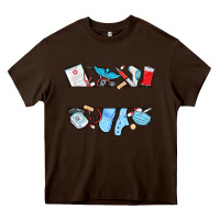 Chocolate Brown custom name nurse Heavy Core Tee - MaliasSmallBusiness