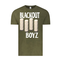 Vintage Olive blackout boyz black Vintage Tee - linhVisuals