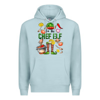 Blue Mist im the chef elf Premium Hoodie - FaDigitalArtStudio