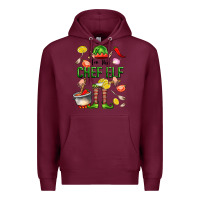 Burgundy im the chef elf Premium Hoodie - FaDigitalArtStudio