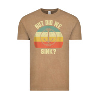 Vintage Coffee mens funny boating shirt but did we sink rope anchor boat captain tank Vintage Tee - linhVisuals