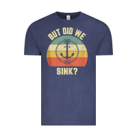 Vintage Denim mens funny boating shirt but did we sink rope anchor boat captain tank Vintage Tee - linhVisuals
