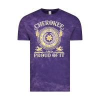 Cloud Purple cherokee native american and proud of t shirt Vintage Tee - linhVisuals