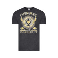 Vintage Black cherokee native american and proud of t shirt Vintage Tee - linhVisuals