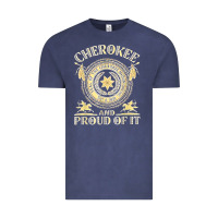 Vintage Denim cherokee native american and proud of t shirt Vintage Tee - linhVisuals
