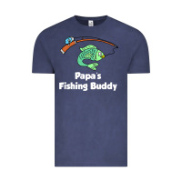Kids Papa's Fishing Buddy Grandson Or Granddaughter Fish T Shirt Vintage Tee | Teevron